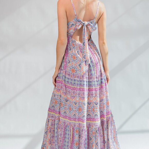 NWT - Easel Printed Maxi Dress Size Small - Picture 2 of 5